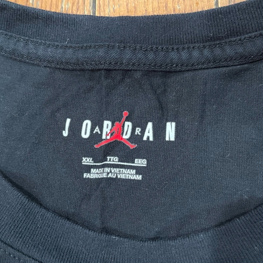 Jordan Black Tee with Red Logo - Picture 6 of 8